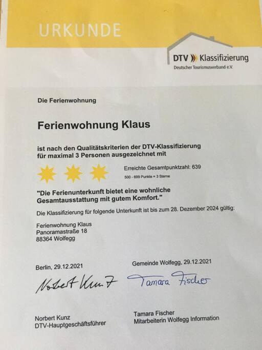 Ferienwohnung Klaus Wolfegg Esterno foto